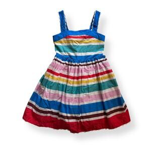 Mini Boden rainbow stripe dress
